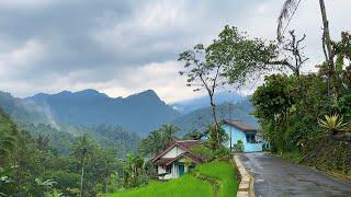 Rain in a beautiful high-altitude village||indonesian Village||indoculture