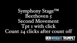 Beethoven 5 Second Movement Trumpet 1 w click Symphony Stage