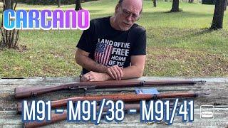 Shooting the Carcano M91 fucile , M91/38 Moschetto & M91/41 Fucile di fanteria