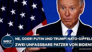 JOE BIDEN: NATO-Gipfel! Putin und Trump! US-Präsident leistet sich erneut  zwei unfassbare Patzer!