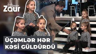 Həmin Zaur | Eyni geyinən balaca üçəmlər canlı efirə gəldi