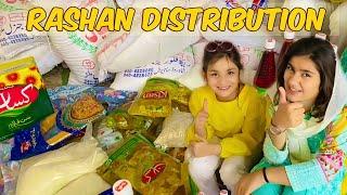 Rashan distribution | Anaya or eshaal ne rashan pack kiya | anaya eshaal family #ramadan