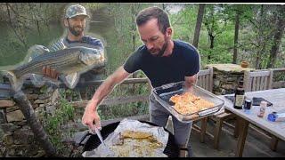 Big Striper on Topwater! (Catch,Clean,Cook) Smith Lake | Lucas Black