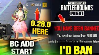 Good News || I'd Ban Start Pubg Lite | 0.28.0 Update | Pubg Mobile Lite Bc Add Start | Pubg Update