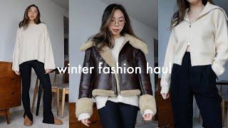 WINTER FASHION HAUL | thrifted, Aritzia, ZARA, NA-KD, Mango