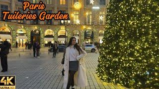 Christmas in Paris Tuileries Market and Festive Lights at Place Vendôme 2024 4kDay 6 of Christmas