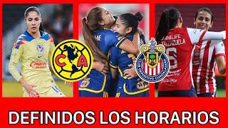 Así se jugará la liguilla femenil Horarios Cuartos de Final América Femenil Chivas Femenil Tigres