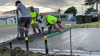 How To do a concrete driveway with exposed aggregate￼