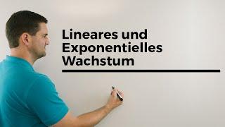 Lineares und Exponentielles Wachstum, Übersicht, Unterschiede, Exponentialfunktionen