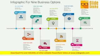 Infographic For Nine Business Options Powerpoint Templates