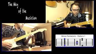 2 Minute Exercises - 16th Note Feel - 60-72 bpm - Guitar - Scales - (A Minor) Pentatonic Pattern 1