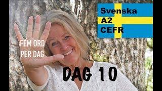 Day 10 - Five words a day - Learn Swedish - Adverb - A2 CEFR