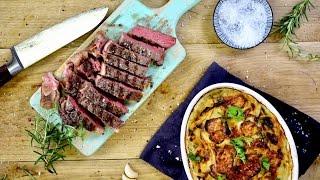 Rumpsteak mit Kartoffel-Gratin Sous Vide