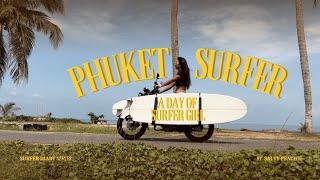 A day life of surfer girl in Phuket l Naiharn, Kata, Karon beach #surfingphuket #surfergirl #phuket