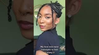 Hairstyles for Mini Twists/Mini Braids on Natural Hair 