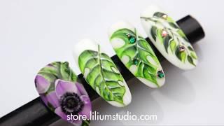 Nail Art by Liliya Sereditskaya (PALM LEAF) How to