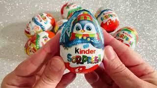 KINDER SURPRISE CHRISTMAS 2024 CHOCOLATE EGG ASMR YUMMY UNBOXING