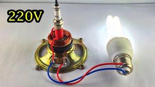 100% Free Energy Generator Self Running By Magnet Speaker