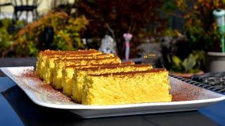 A simple cake made of cheese and coconut