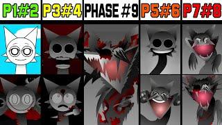 Phase 1 VS Phase 2 VS Phase 3 VS Phase 4 VS Phases 5-9 in Incredibox Sprunki!