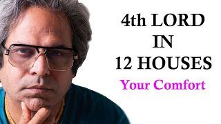 4th lord through all 12 houses in Vedic Astrology