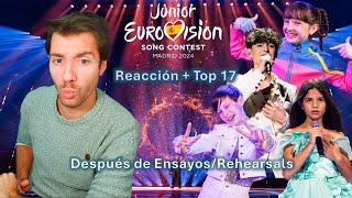 JESC 2024 Reaction/Reaccion Second Rehearsals + Top 17 + Predicción