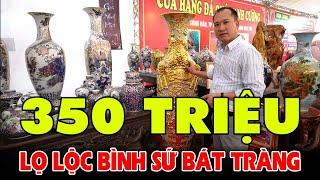 Đôi lộc bình gốm sứ Bát Tràng trị giá 350 triệu rất đẹp (ĐTLH 0988860897)