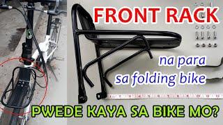 How to install a minimalist front rack to your folding bike.