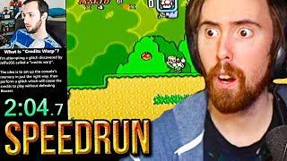 Asmongold Reacts to "SUPER MARIO WORLD 4:49.8 Former World Record Speedrun Warp Glitch"