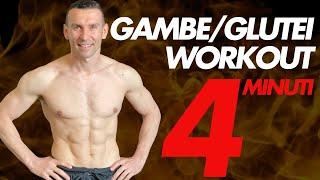 Gambe e Glutei Workout in Casa 4 minuti