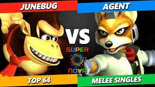 Supernova 2024 - Junebug (DK) Vs. Agent (Fox) Smash Melee - SSBM