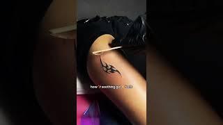 my new obsession is doing tiny tribal tats :0, dm me to book! this was $50, so i always try to keep