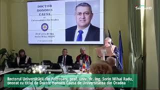 Rectorul UPET, prof. univ. dr. ing. Sorin Mihai Radu, distins cu titlul de Doctor Honoris Causa