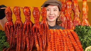 [Mukbang ASMR] Spicy Raw Octopus Eatingsound eatingshow Ssoyoung