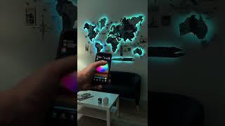 Looking for innovative decor? 3D World Map with LED is absolutely unique   Pledge on #kickstarter