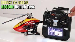 🫡 RESCUE Mode on a Goosky S2 Legend RC Helicopter - Bench Test 