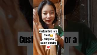 Stitch & Weave: Alia Cut Kurti & My Mom’s Magic Hand#aliacutkurti #weaving#shorts#khiamniungan#naga