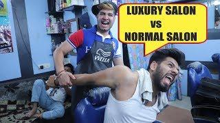 LUXURY SALON v/s NORMAL SALON || JaiPuru