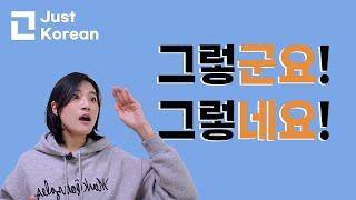 Korean grammar 한국어 문법  : 구나/군요, 네/네요