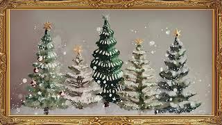 Christmas Tree Frame TV Art Cute Modern Screensaver Framed 4K HD Wallpaper Cozy Holiday Slideshow