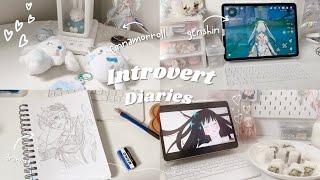 introvert diaries | playing games, art & enjoying my own company 🫐