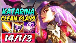 CLEAN PLAYS WITH FULL AP KATARINA MID | Best Build & Runes | League of Legends