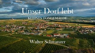 Unser Dorf lebt - Tongemälde von Walter Schwanzer