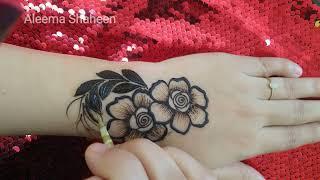 Beautiful Latest Arabic Mehendi Design - New Gulf Mehandi Design Back Hand Easy Simple @HENNAART