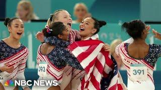 Team USA takes gold in women's gymnastics