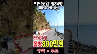 (도로+전기+물) 몽땅 다 갖춘~ 바다코앞 땅54평 단돈 800만원