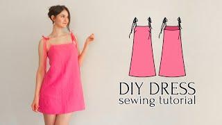 Summer dress sewing tutorial + Sewing Pattern