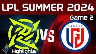 NIP vs LGD Highlights Game 2 | LPL Summer 2024 | Ninjas in Pyjamas vs LGD Gaming by Onivia