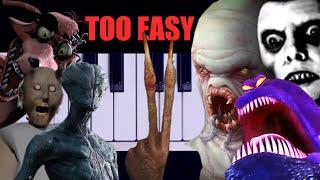 Top 10 Halloween Songs / one finger TOO EASY piano tutorial (melodica tutorial)