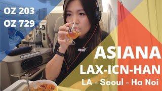 Asiana Airlines Business Class Review | LAX - ICN - HAN | Fly With Me